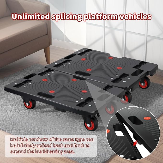 Furniture Dolly, Furniture Movers Dollies Heavy Duty, Large Moving Dolly Cart - Image 4
