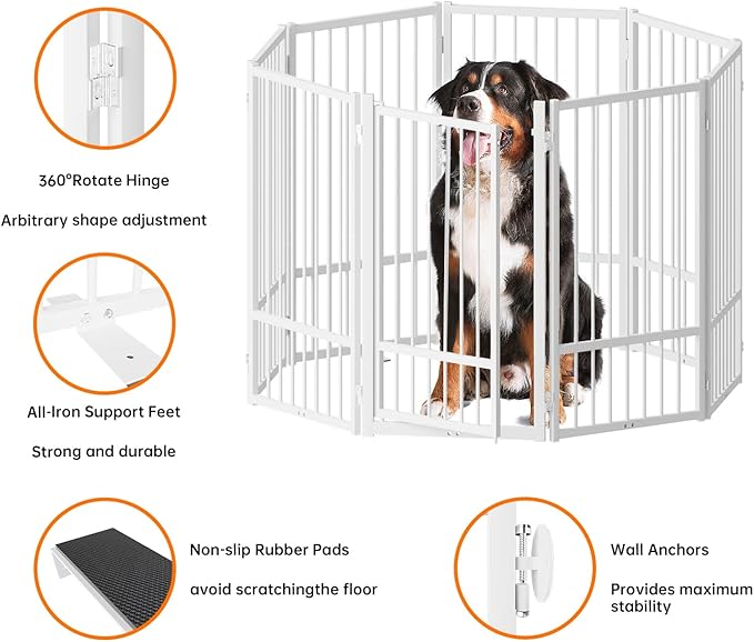 Full Metal Freestanding Dog Gate - Image 6