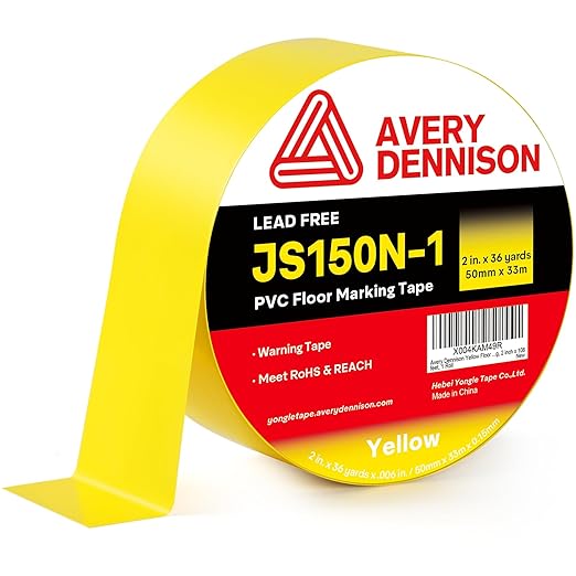 Avery Dennison Floor Marking Tape, 2 Inch x 108 Ft Yellow Caution Tape by AVERYDENNISON