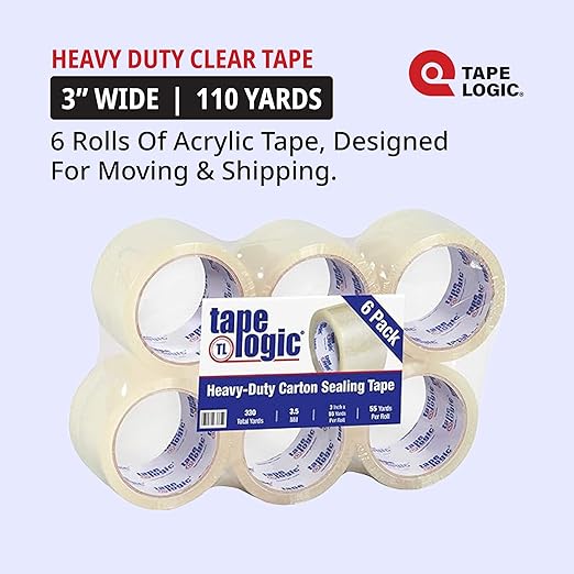 Tape Logic 3" x 55 yds Acrylic Packing Tape 3.5 Mil, & Office, Supplies - Image 2