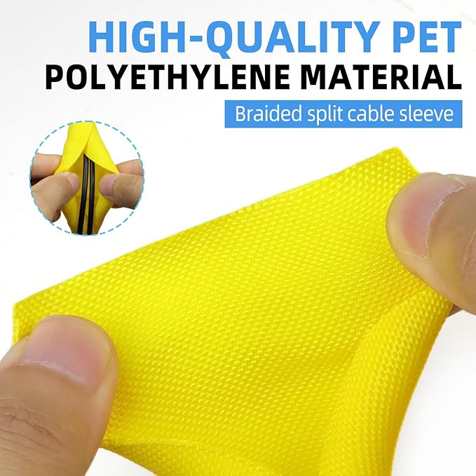 Automotive Wire Loom Tubing, Split Braided Cord Protectors from Pets No Chew - Image 3