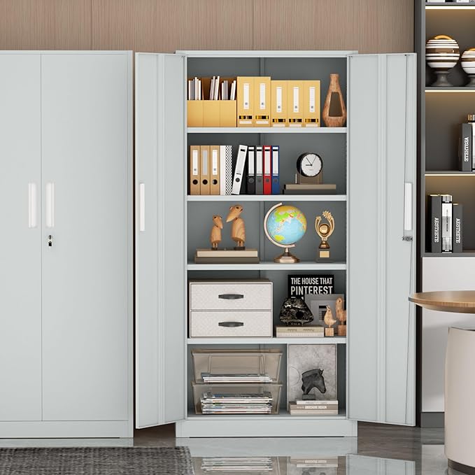 Incbruce 72” Metal Storage Cabinet, Locking Steel Storage Cabinets - Image 2