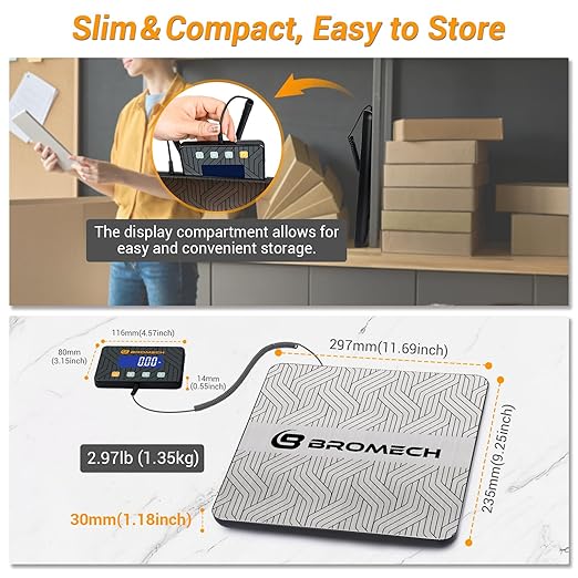 Postal Scales for Shipping Packages 440lb Heavy Duty Digital Mail Scale High - Image 3