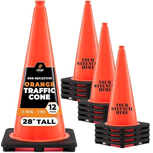 Xpose Safety 28 Inch Orange Traffic Cones, Kids and Construction by XposeSafety