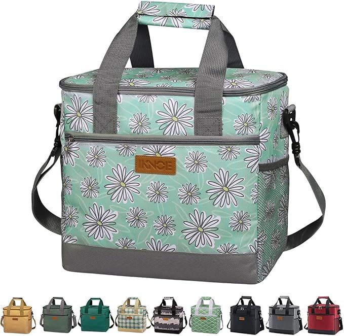 Iknoe Large Cooler Bag Collapsible 24 Can Insulated Bags Leakproof Lunch Cooler by Iknoe