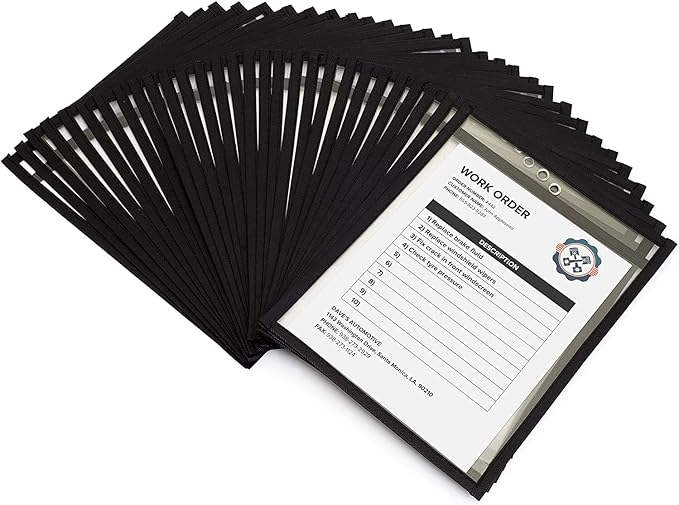 Job Ticket Holders 9x12 -, 8.5 x 11 Letter Size, Dry Erase Pockets, and - Image 7