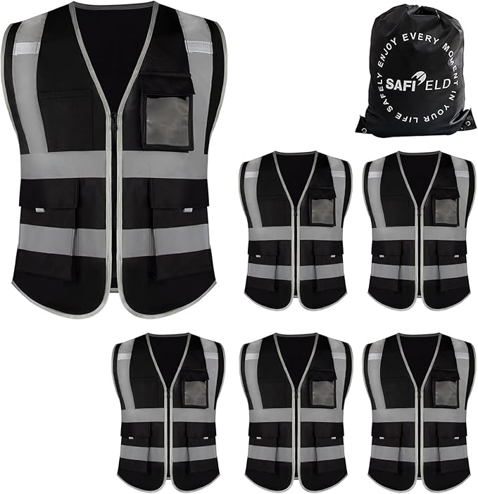 Safety Reflective Work Vest 6 Pack by Unknown