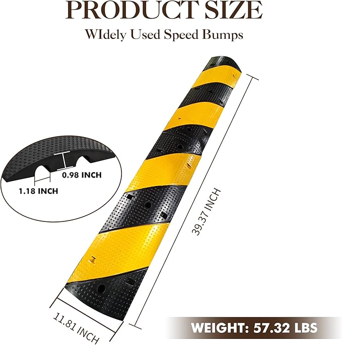 2 Pack 3.3 ft Speed Bumps - Image 8