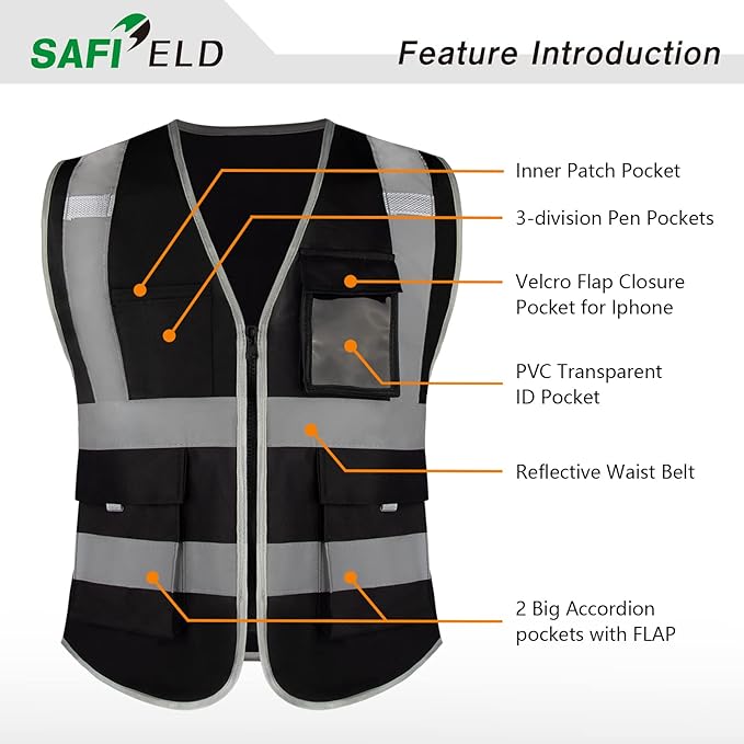 Safety Reflective Work Vest 6 Pack - Image 2