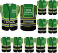 BeautyWill Custom Logo 10/20 Pack Safety Vest Class2 High Visibility Vest by BeautyWill