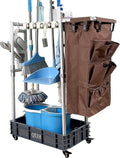 Rolling Cleaning Cart, Cleaning Tools Organizer, Housekeeping & Janitorial Cart by QTJH
