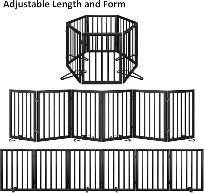 Extra Wide Dog Gate 110 inches Wide, Freestanding Pet Gate - Image 4