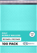 Teal Poly Bubble Mailers 8.5x14.5 inch #3 | Self Seal Padded Envelopes | by MAILERVIEW