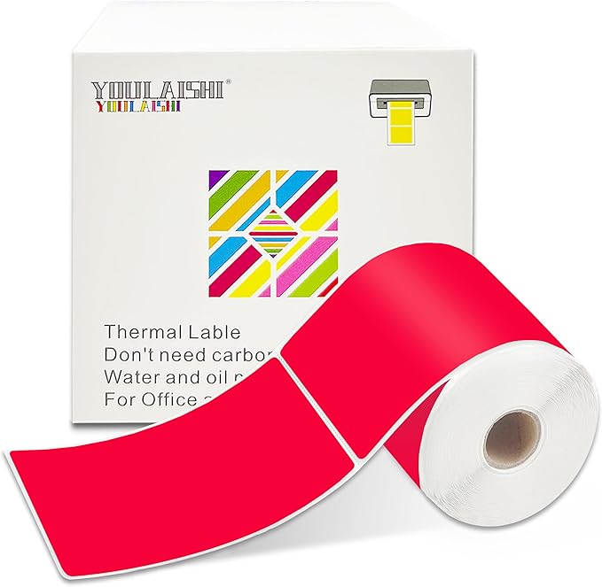 3 X 5 Inch Printable Waterproof Rectangle Color Coding Labels, 300 Per Roll by YOULAISHI