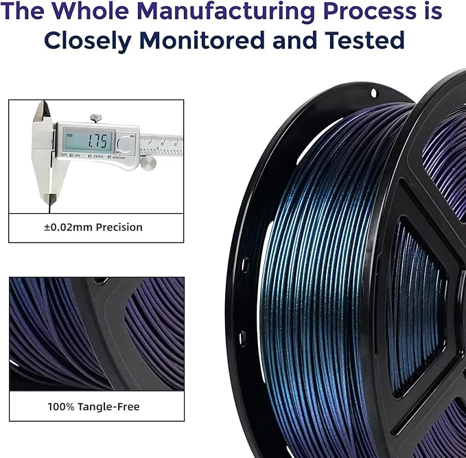 FLASHFORGE PETG Pro Filament 1.75mm +/- 0.02mm Burnt Titanium, Color Changeable - Image 4