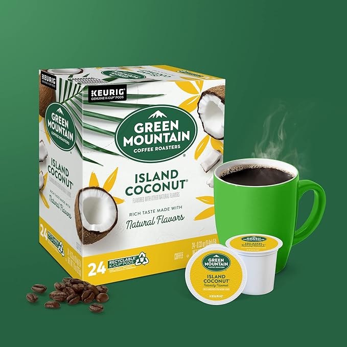 Green Mountain Coffee Roasters Island Coconut Keurig Single-Serve K-Cup Pods - Image 8