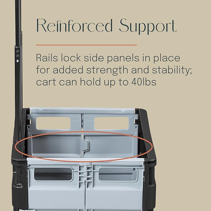 Mobile Utility Cart with Storage Organizer Bag, Rolling Cart - Image 6