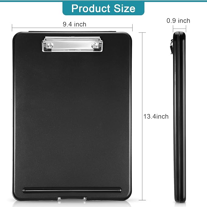 10 Pieces Clipboard with Storage Plastic Storage Clipboard Nursing Clip Board - Image 2