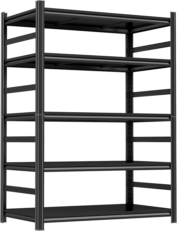 47" W Garage Shelving 3000LBS Storage Shelves 5 Tier Adjustable Metal Shelving by PRESTELION