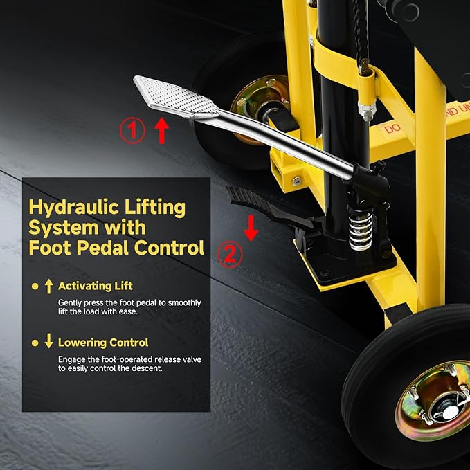 Hydraulic Material Lift, Pallet Jack Table Cart- 480-Lb. Capacity, 35in Lift. - Image 5