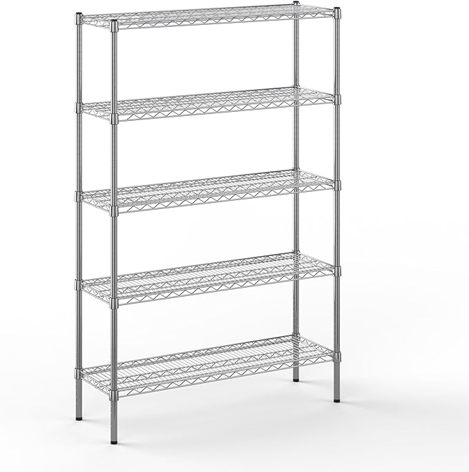 14" Deep x 42" Wide x 64" Height Wire Shelving Kit | 5-Tier | NSF Commercial by Regal+Altair