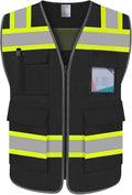 TCCFCCT Safety Vest for Men Women 5 Pockets Mesh High Visibility Reflective Vest by TCCFCCTPROFESSIONALSAFETYSOLUTIONS