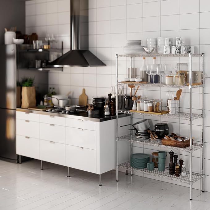 14" Deep x 42" Wide x 64" Height Wire Shelving Kit | 5-Tier | NSF Commercial - Image 5
