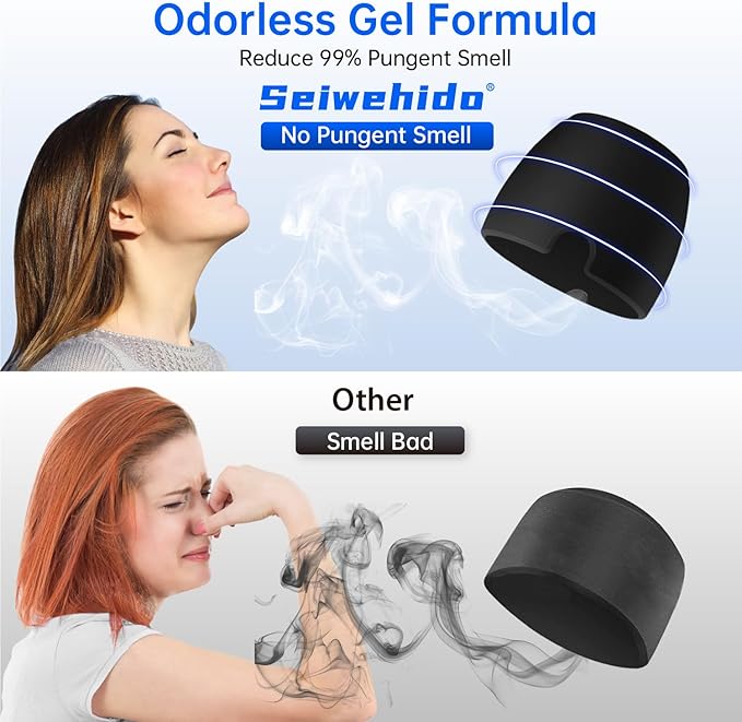 Migraine Relief Cap Headache Relief Cap Hat Head Ice Pack Wrap Migraine Cold - Image 6