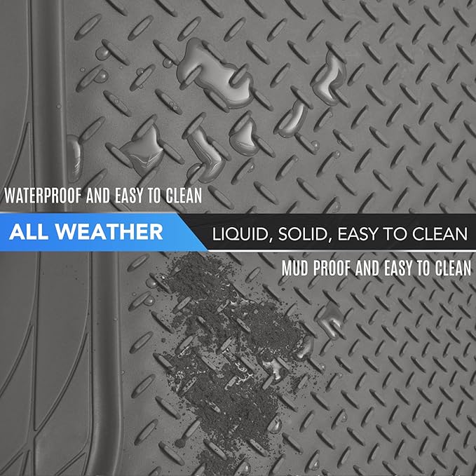 PIC AUTO Heavy Duty Rubber Trunk Cargo Liner Floor Mats, Trimmable to Fit - Image 3