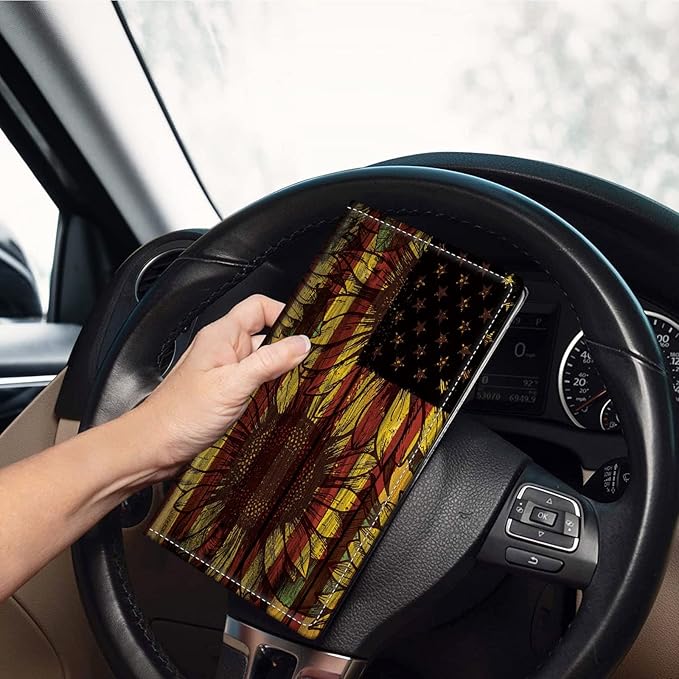 Car Registration and Insurance Holder, Leather Car Glove Box Organizer - Image 2
