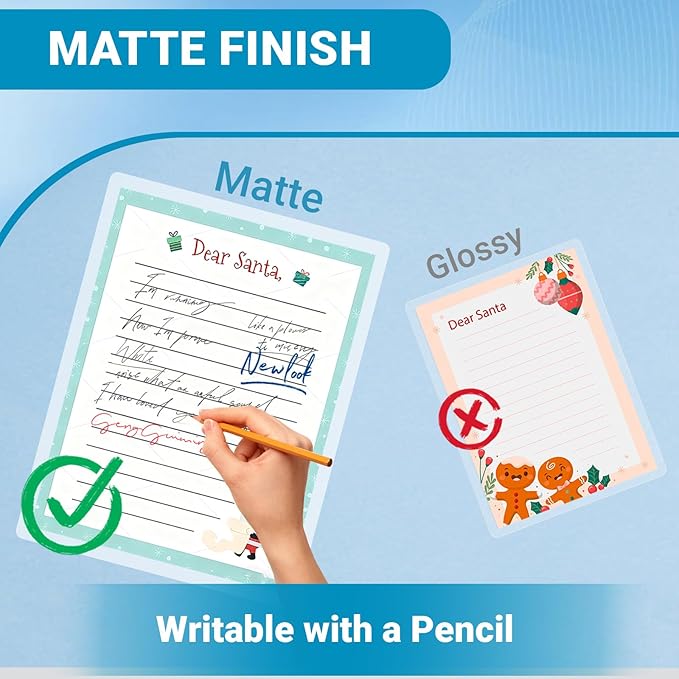 Binditek Matte Laminating Sheets, 3 Mil 50 Pack, 9 x 11.5 Inches Matte Thermal - Image 4