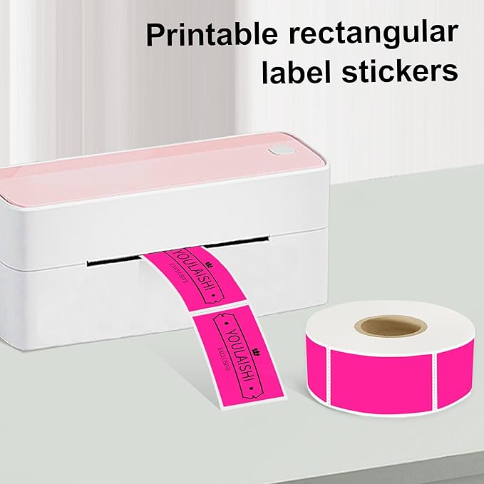 1X2 inch Label Stickers Roll for Thermal Printer 500PCS Colored Removable - Image 2