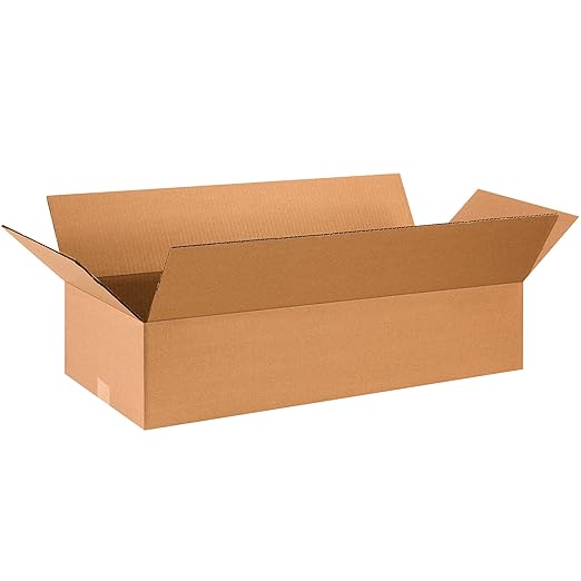 TAPE LOGIC 28x12x6 Flat Corrugated Boxes, 28L x 12W x 6H, Storage Box by TapeLogic