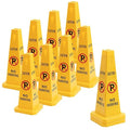 10 Pack No Parking Cones 26.38 Inch Four Sided Visibility Traffic Safety Cone by Cinnvoice