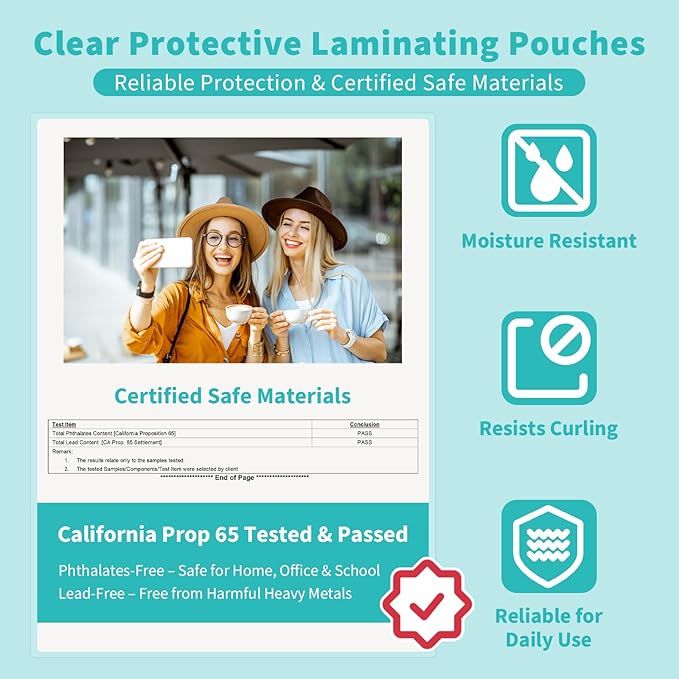 Binditek 50 Pack 3 Mil Thermal Laminating Pouches, 9x11.5 Inches Laminating - Image 7