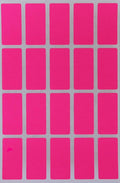 Royal Green Neon Pink Rectangular Multicolored Stickers 1.57 inch x 0.75-1000 by RoyalGreen
