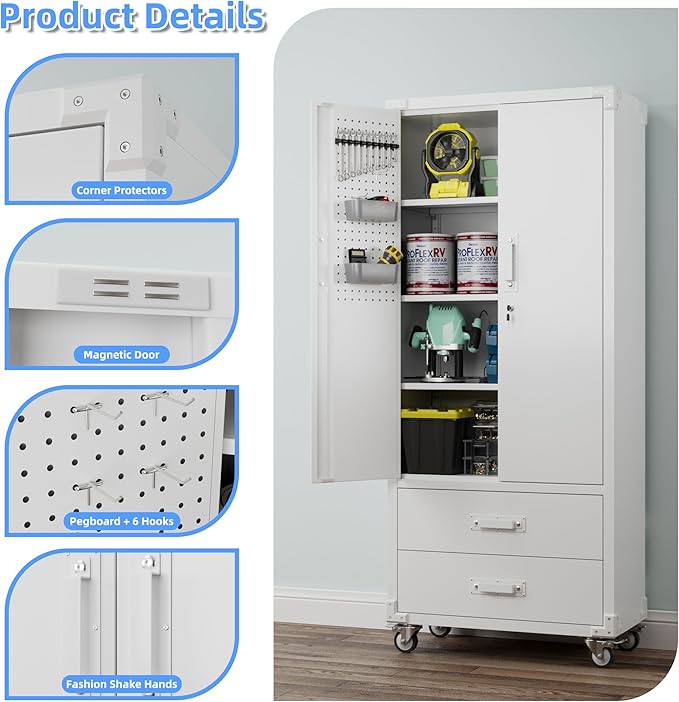 SUXXAN Rolling Storage Cabinet - Image 6