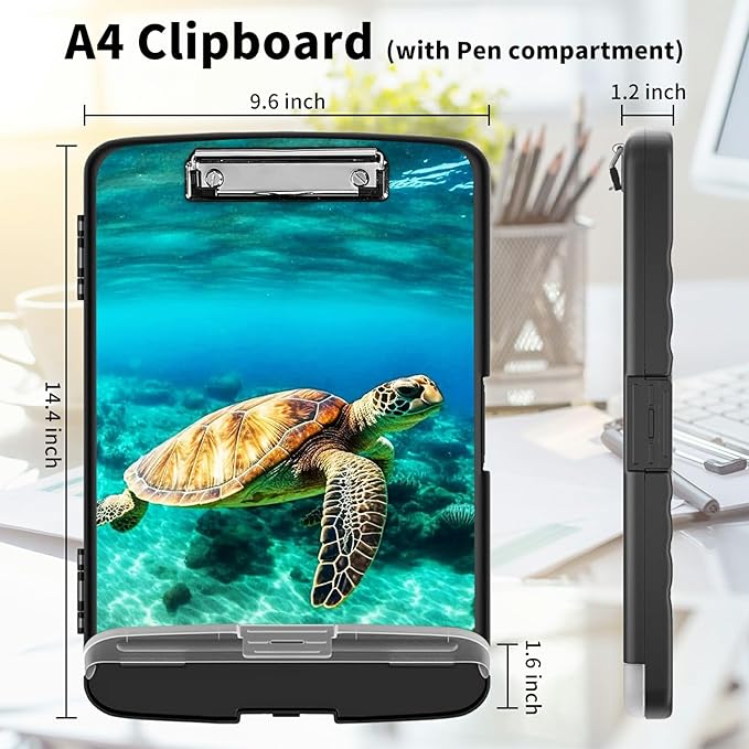 Clipboard with Storage High Capacity Plastic Nursing Clipboards with Pen Holder - Image 2