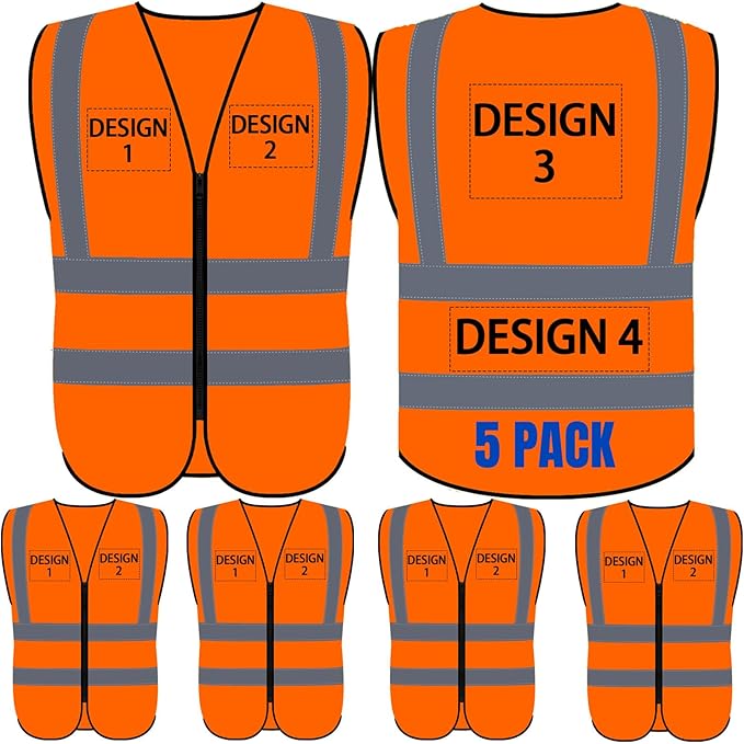 BeautyWill Custom Logo Safety Vest S, 4XL Personalized Safety Vest High by BeautyWill