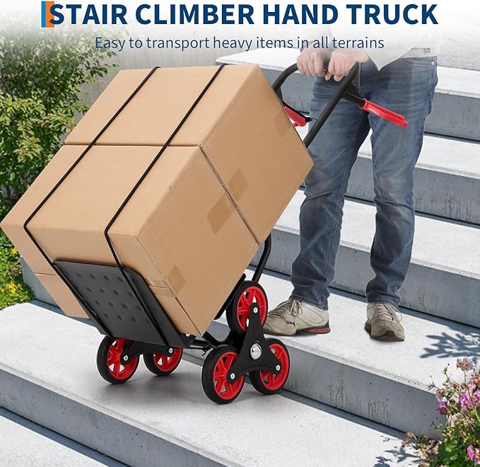 3 in 1 Industrial Convertible Stair Climbing Cart, 1000 LBS Capacity Folding - Image 8