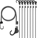 Bungee Cords with Hooks Adjustable 36 in, 8 Pack, Heavy Duty with Strong Big by Joneaz