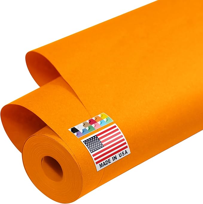 USA Made 48" x 1200" Orange Kraft Paper Roll, 45 lbs Thickness, American by Paclord