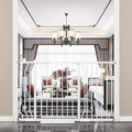 Extra Wide Baby Gate Tension Indoor Safety Gates White Metal Large Pressure by COSENDBABYGATE