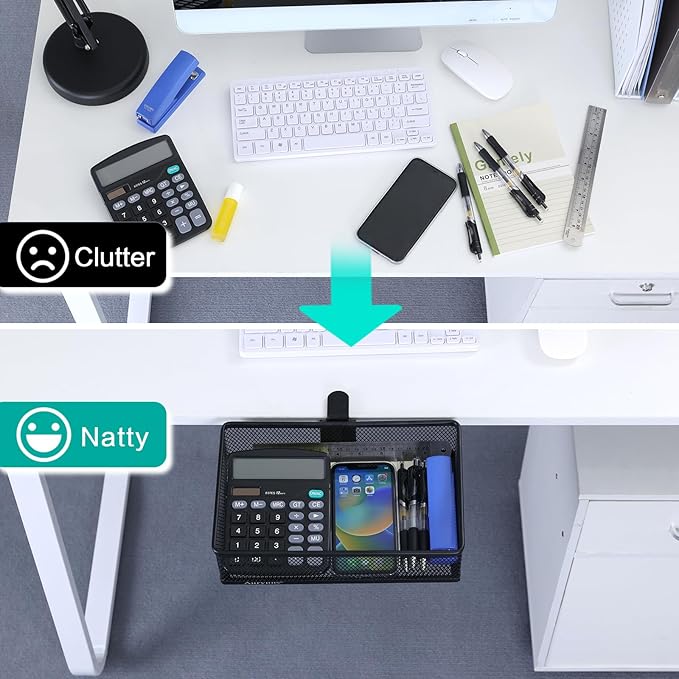 Clip-on Drawer organizers, desk organizer, can be clipped around the table to - Image 3