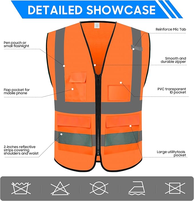 Reflective Safety Vest for Men Women - Image 2