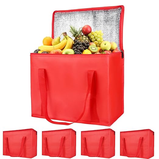 Bodaon 5-Pack Cooler Insulated Food Delivery Bag, X-Large Bags by Bodaon