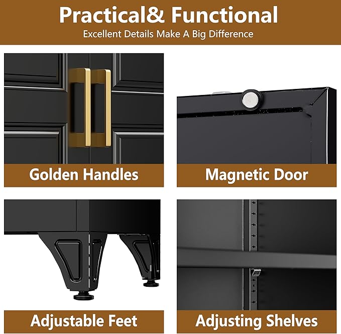 Kitchen Pantry Cabinet, 4 Standing Feet, Cupboard - Image 6
