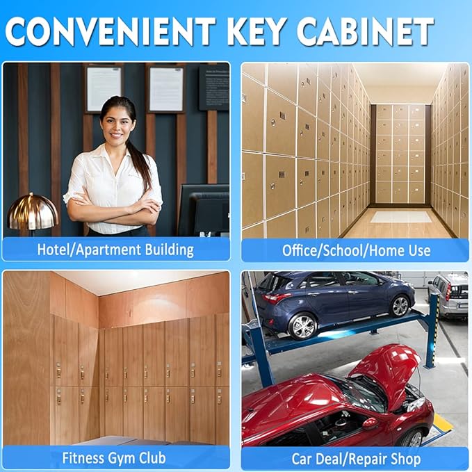 UMEKEN Key Box Wall Mount 150 Position Valet Digital Car Key Cabinet Lock Box - Image 6