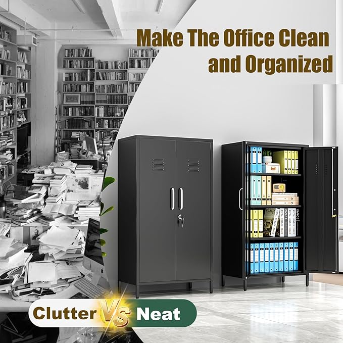 Metal Locker Cabinet, Vertical Steel Storage Cabinet - Image 4
