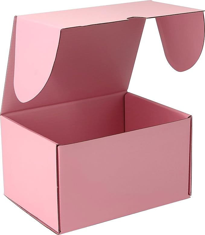 Pink Shipping Boxes for Small Business Pack of 15-12x9x6 inches Cardboard by Lmuze